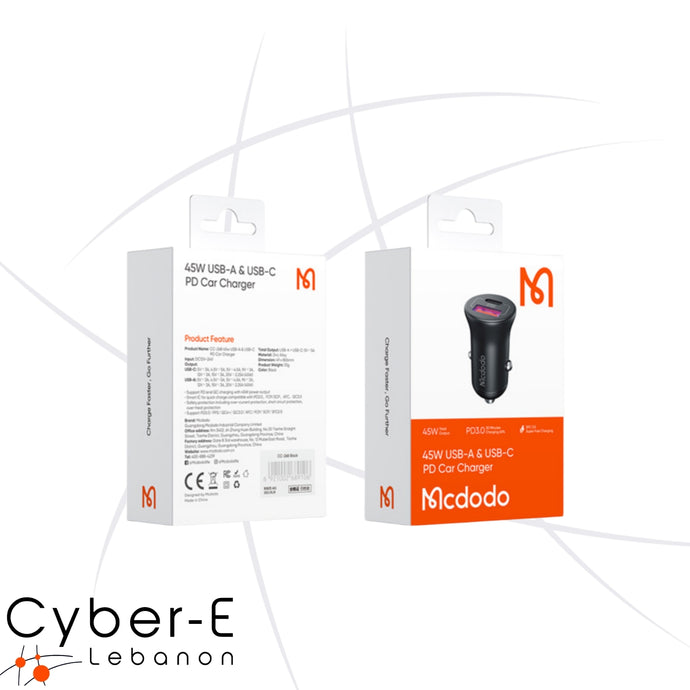 Mcdodo 45W super fast car charger