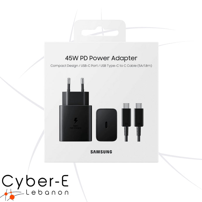 Samsung Original 45W Power Adapter (w/Cable C-to-C),USB